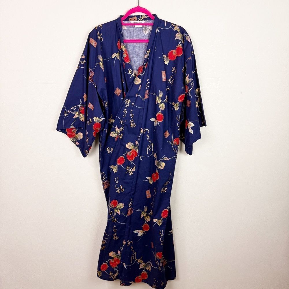 Ichi Ban Kimono Robe Peach Cotton Robe Japan Small